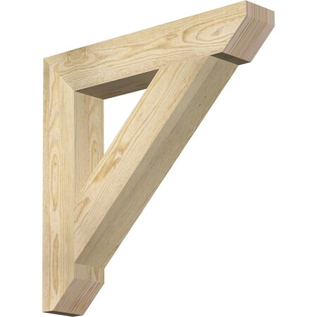 Ekena Millwork Traditional Slat Rough Sawn Bracket, Douglas Fir, 4"W x 24"D x 24"H BKT04X24X24TRA06RDF